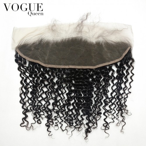 Kinky Curly 13x4 Lace Frontal Closure With Baby Hair,Natural Color